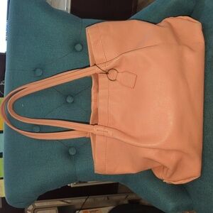 Soprano Peach Soft leather Large Shoulder/ Tote bag